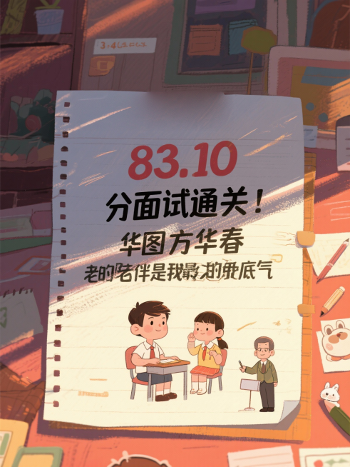 面试84.50分！理想分数真的拿到了！
80.20分通关！华图刘巧荣老师是我的上岸秘诀！
84.10分稳了！感谢华图方华春老师的细致打磨！
80.20分面试通关！感谢华图刘巧荣老师的细致指导！
84.预览效果