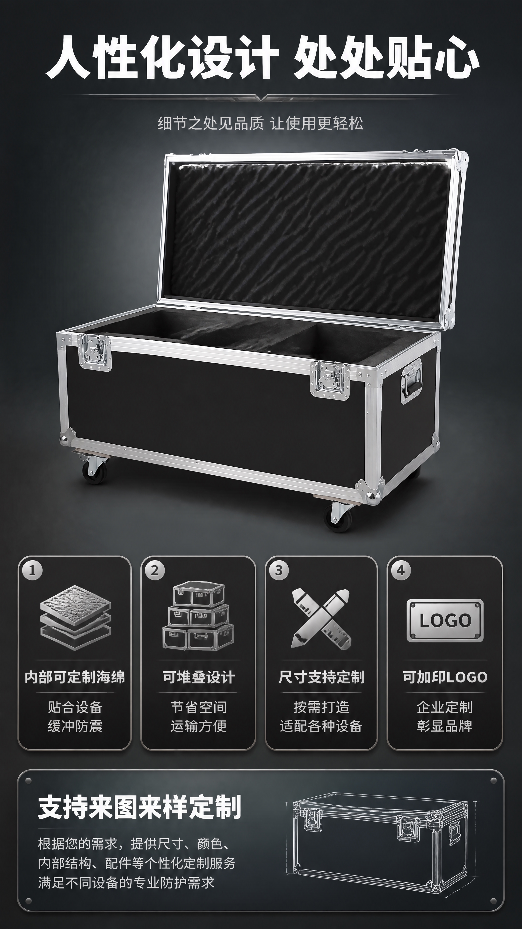 [商品] 使用【图1】黑色铝合金航空箱；保留整体结构和外观特征… - 图片创意预览