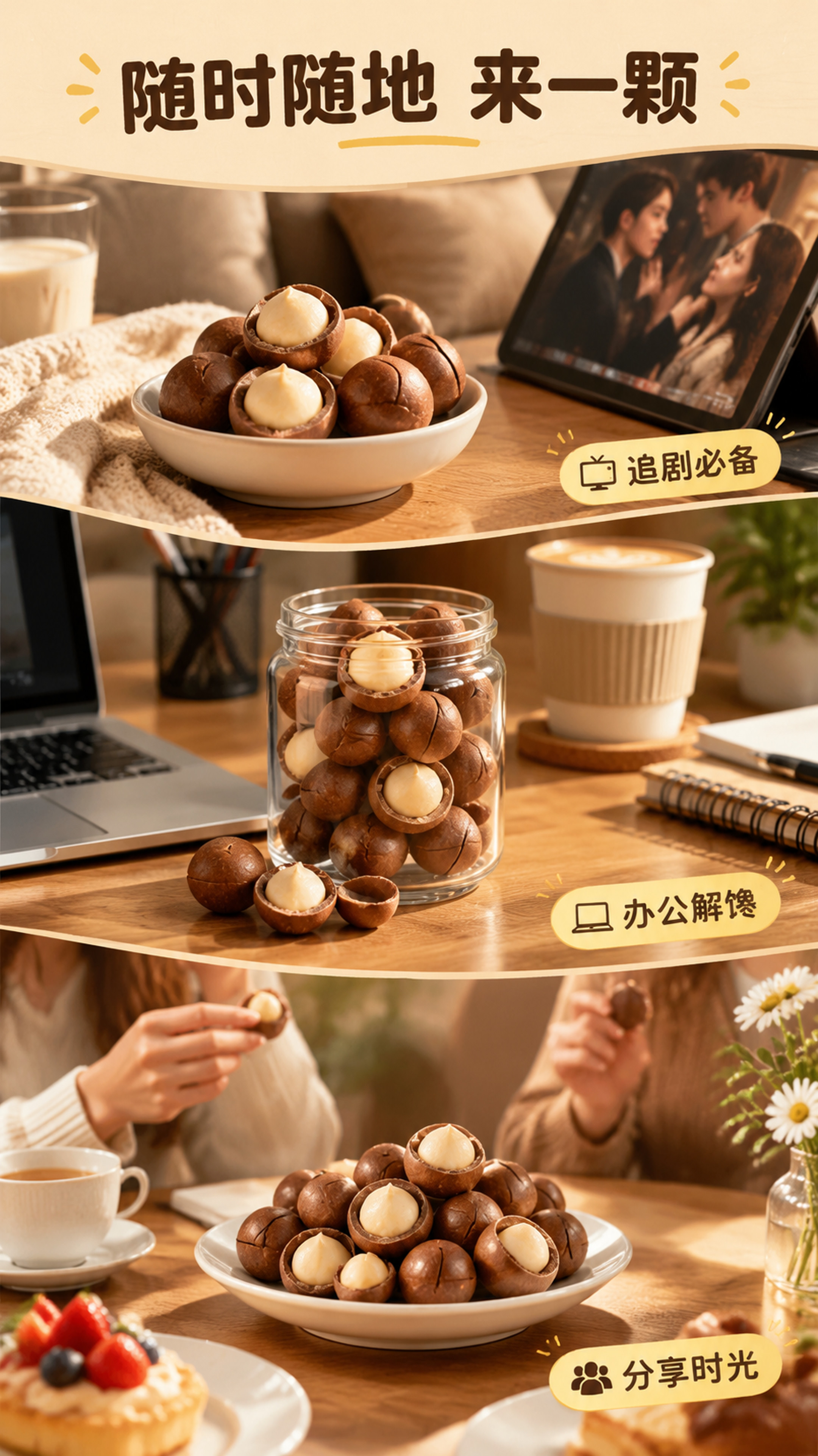 [商品] 使用【图1】夏威夷果；保留带壳开口、棕褐色硬壳、奶白… - 图片创意预览