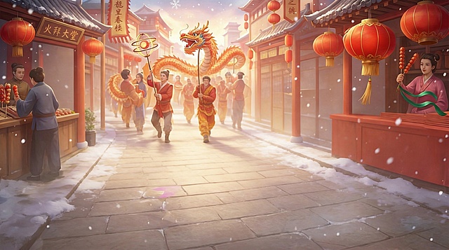 去掉画面前边的两张桌子，补全街道地面场景
