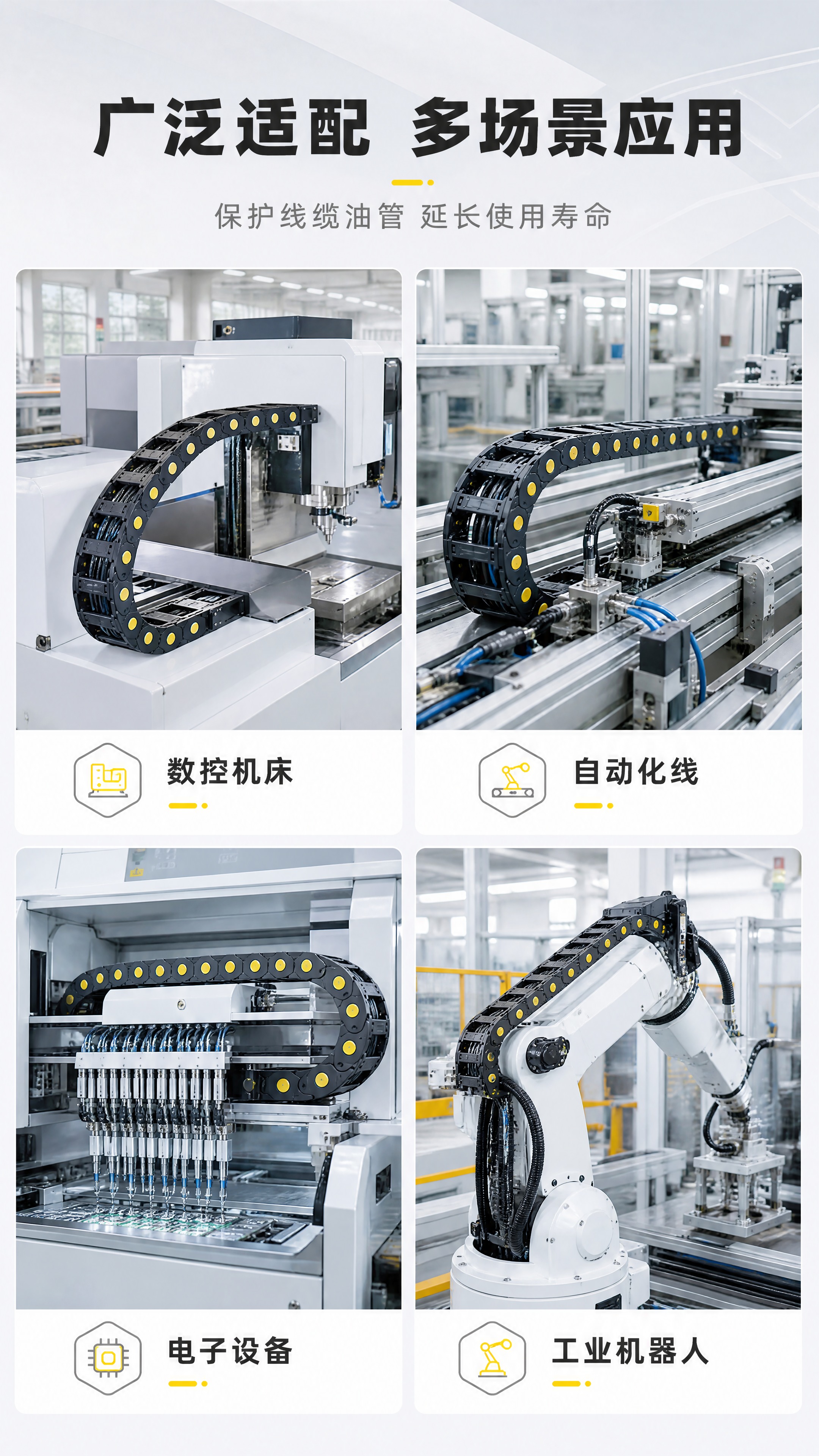 [商品] 使用【图1】【图5】工程塑料拖链；保留产品结构、颜色… - 图片创意预览