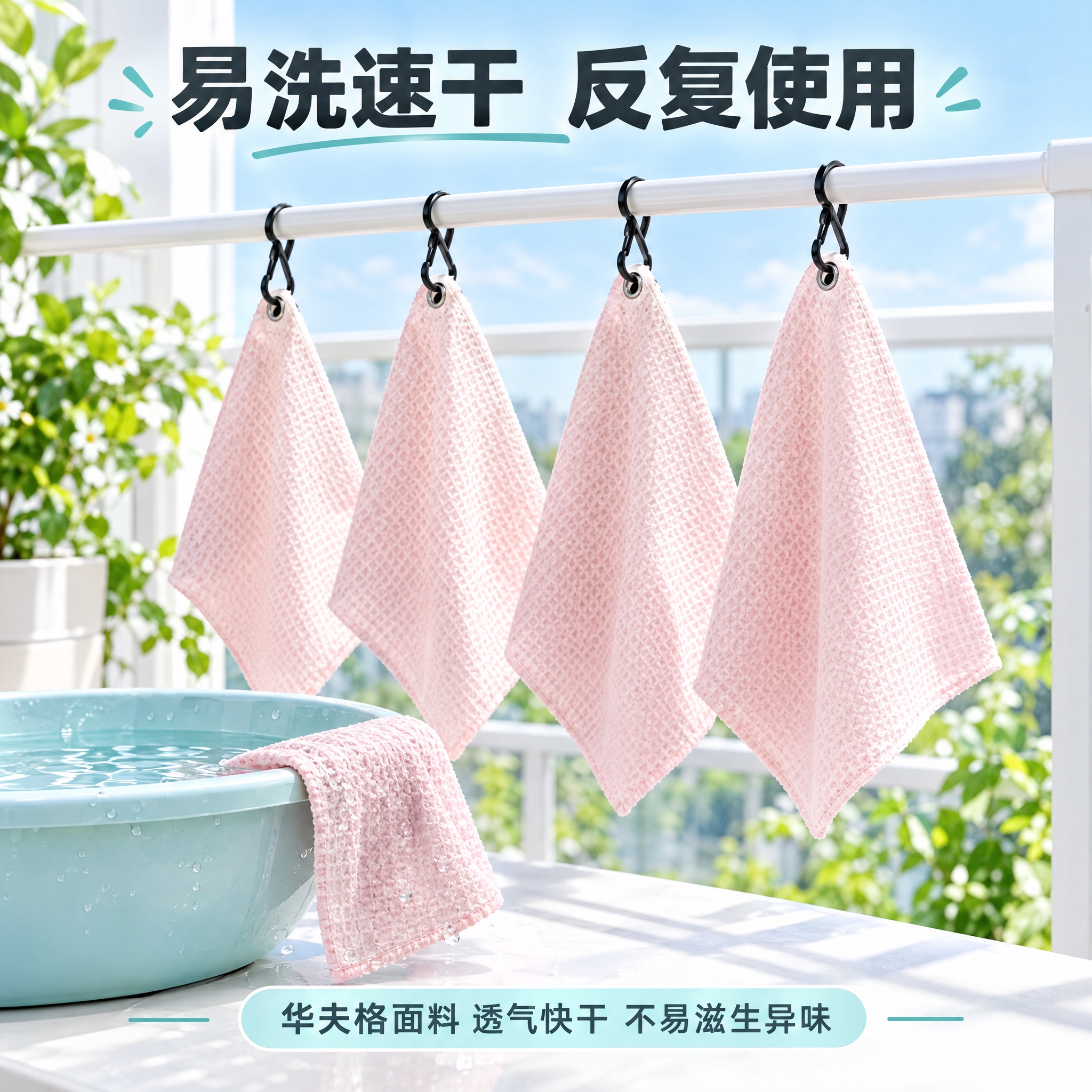 [主图-6] 持续使用价值 清洗晾干与重复使用。展示抹布清洗后… - 图片创意预览