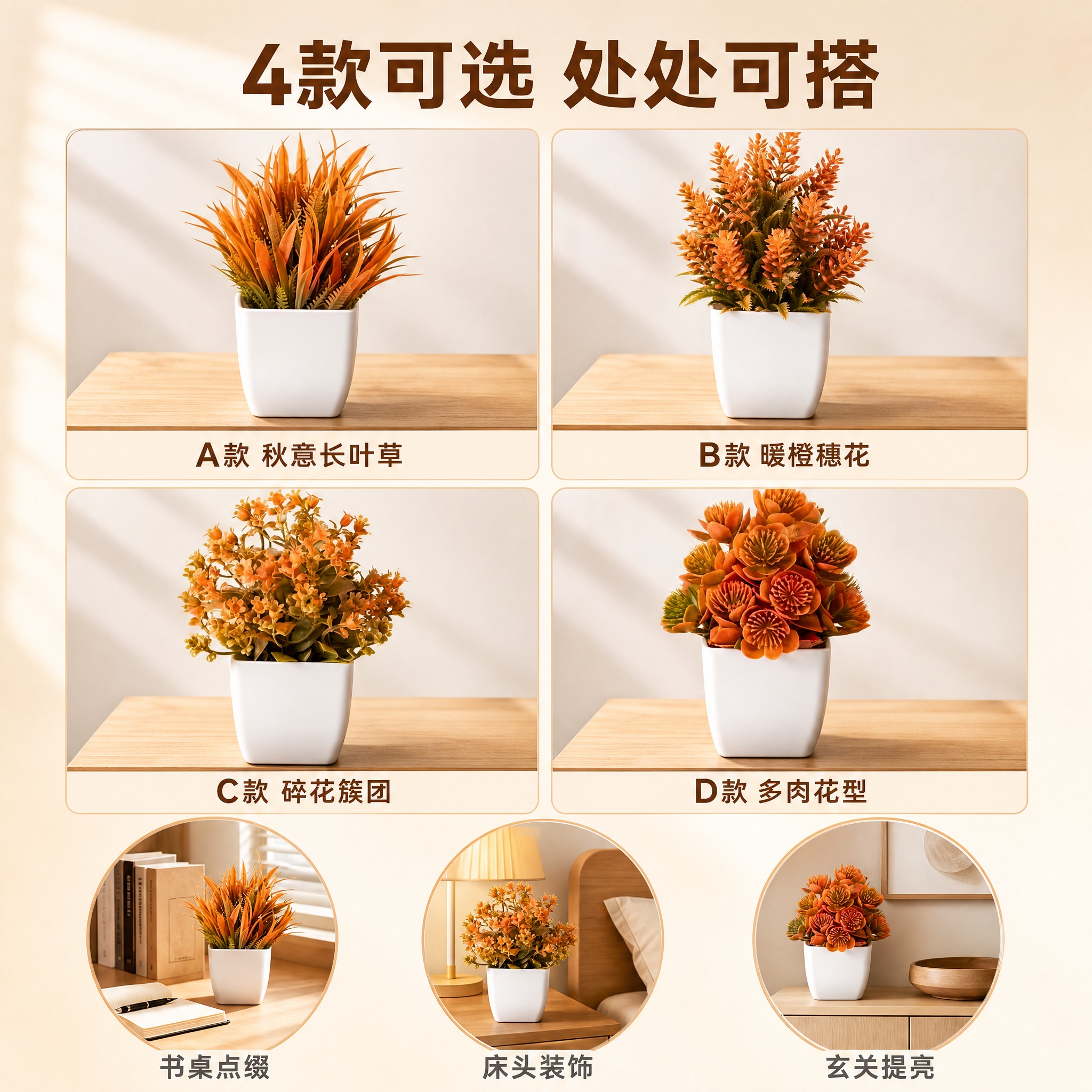 [主图-3] 4款规格并列展示与多场景搭配推荐，帮助用户了解款… - 图片创意预览