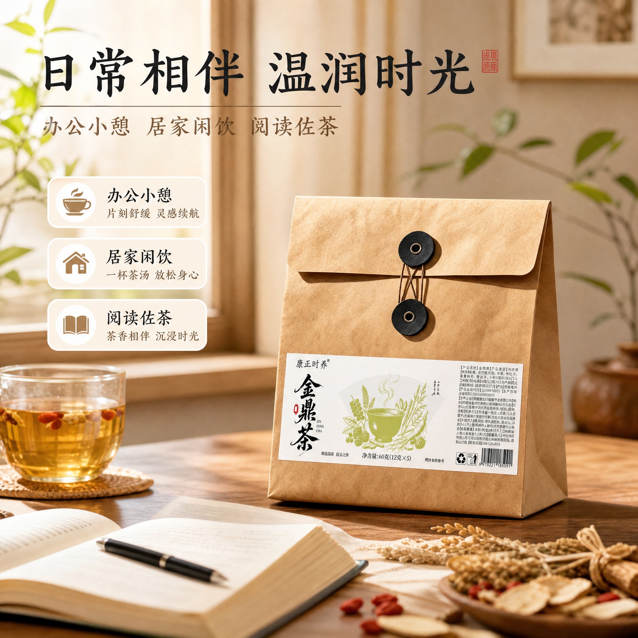 [主图-5] 场景种草：日常办公居家多场景饮用展示，强化生活方… - 图片创意预览