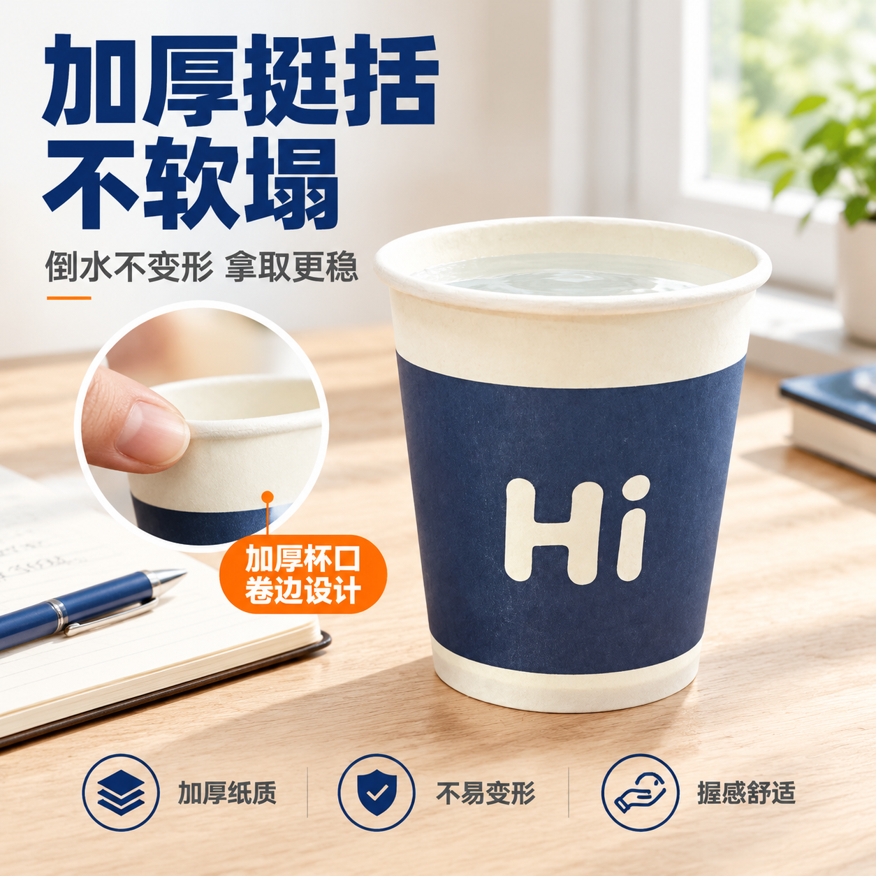 [主图-2] 核心卖点图 加厚挺括不软塌 证明纸杯品质过硬 [… - 图片创意预览