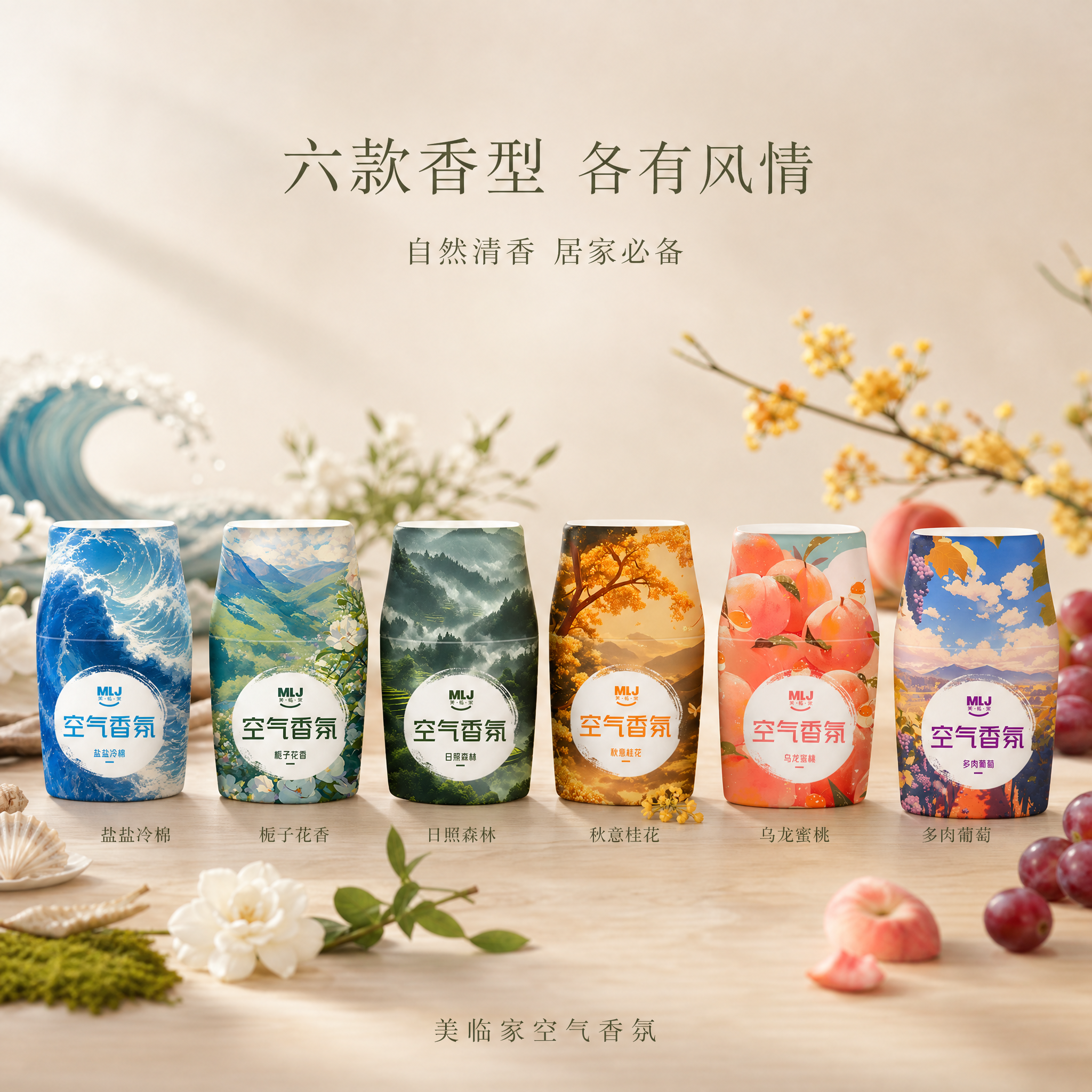 [主图-2] 多香型全家福陈列 唯一任务：展示6款不同香型的空… - 图片创意预览