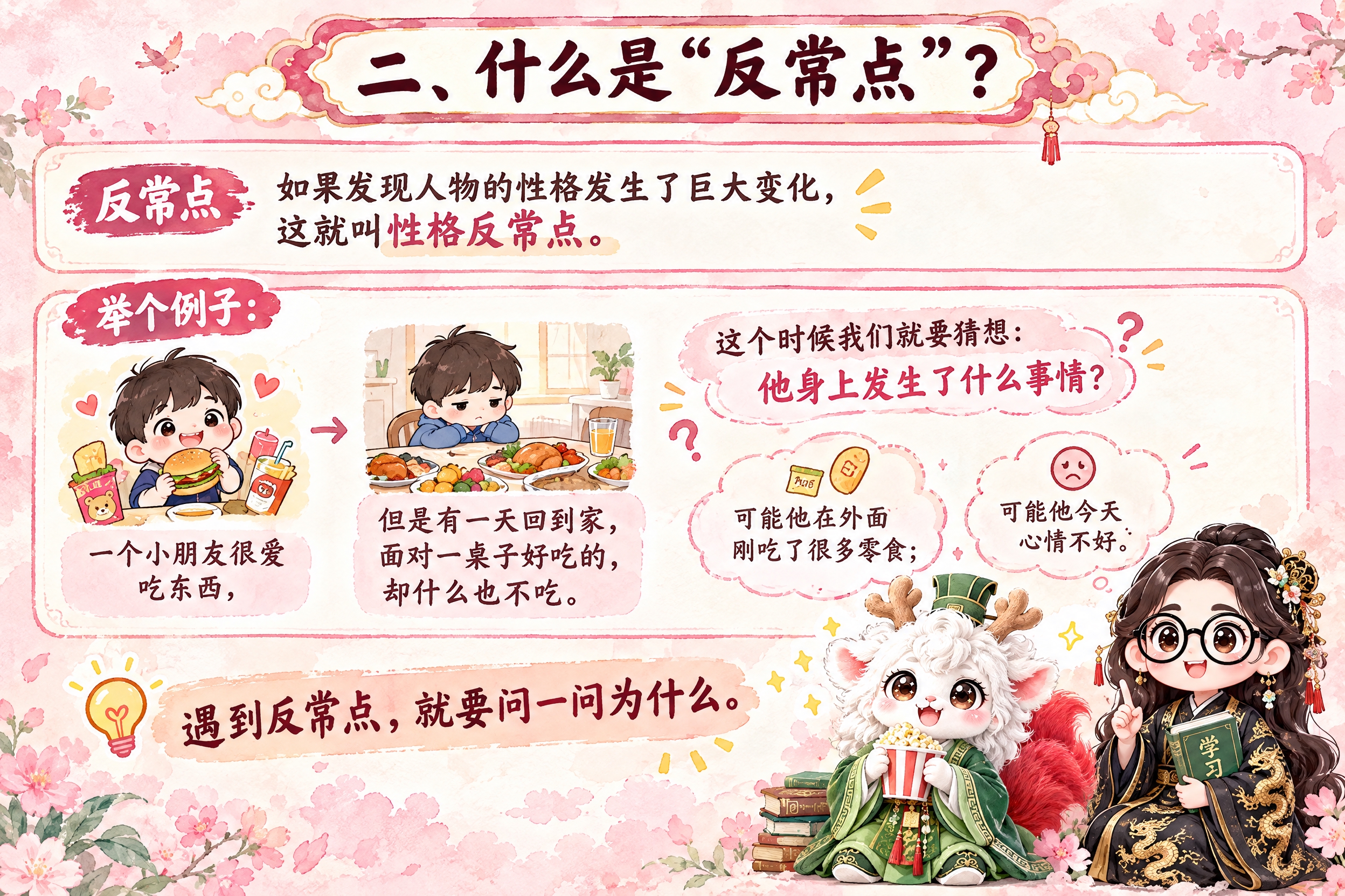 横版6寸比例的知识卡片设计，标题为"二、什么是“反常点”？"，… - 图片创意预览
