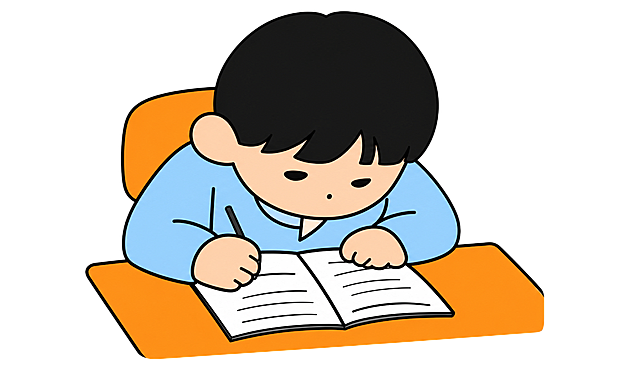 生成高清版本，移除图片左侧的黑色线条，将背景改为纯白色，保留卡通男孩看书的画面内容