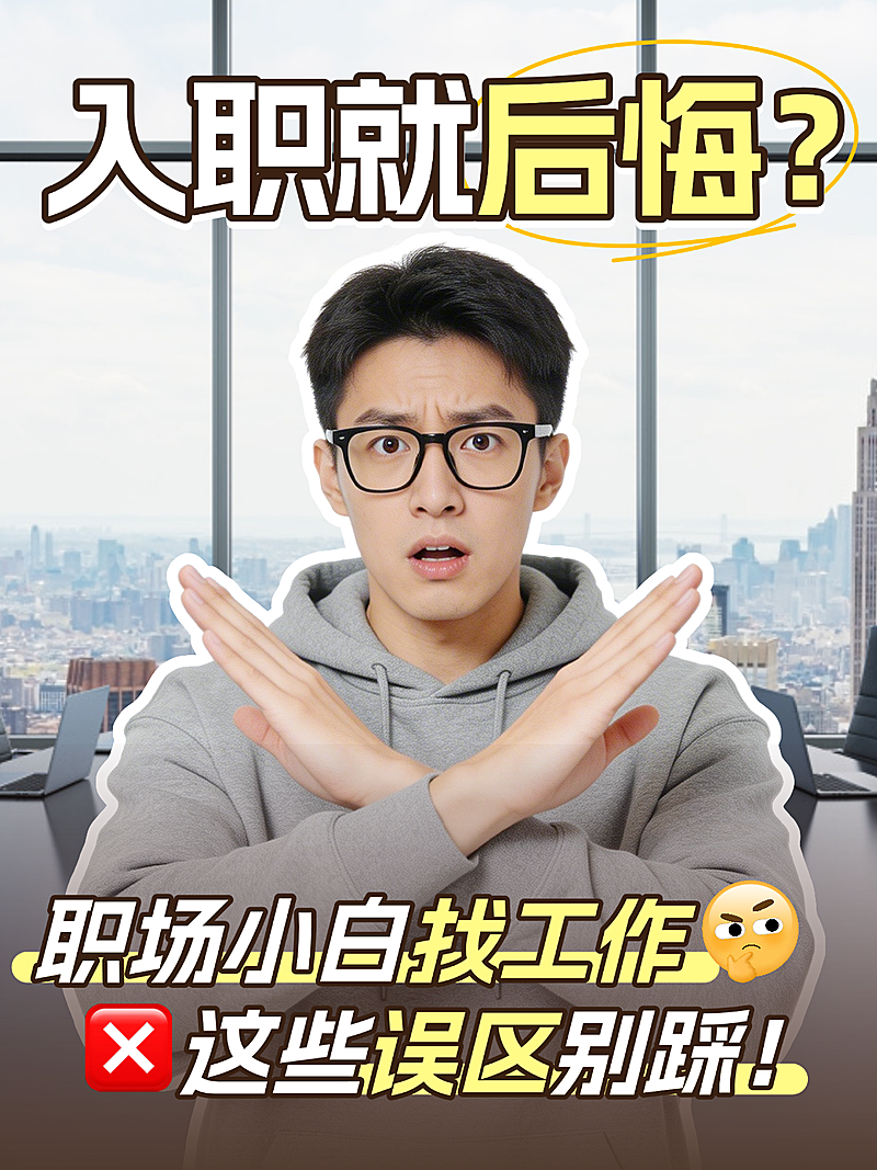 现代风职场小白找工作知识分享小红书封面