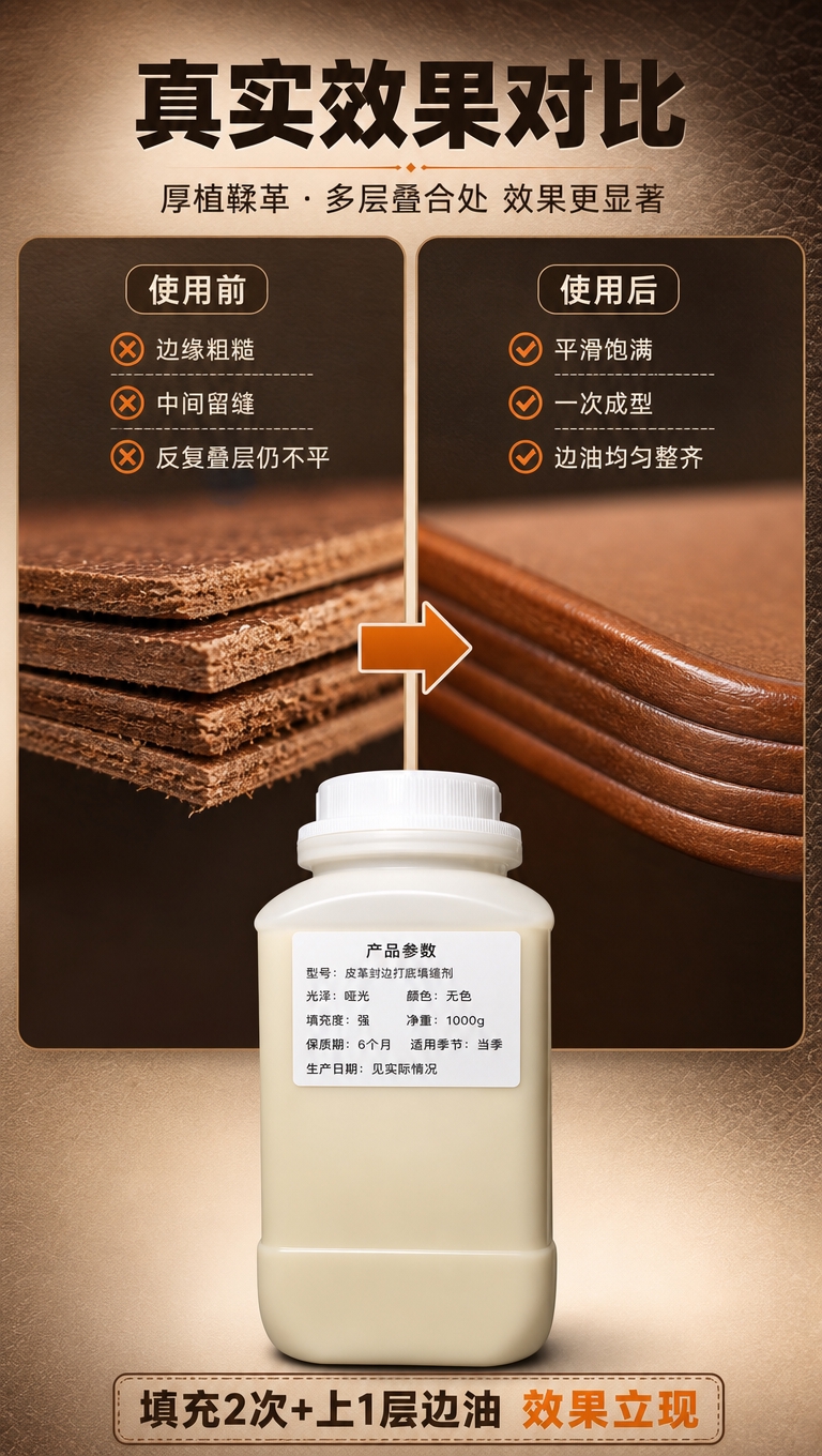 [商品] 使用【图1】油油坊皮革封边打底填缝剂大瓶装；保留米黄… - 图片创意预览
