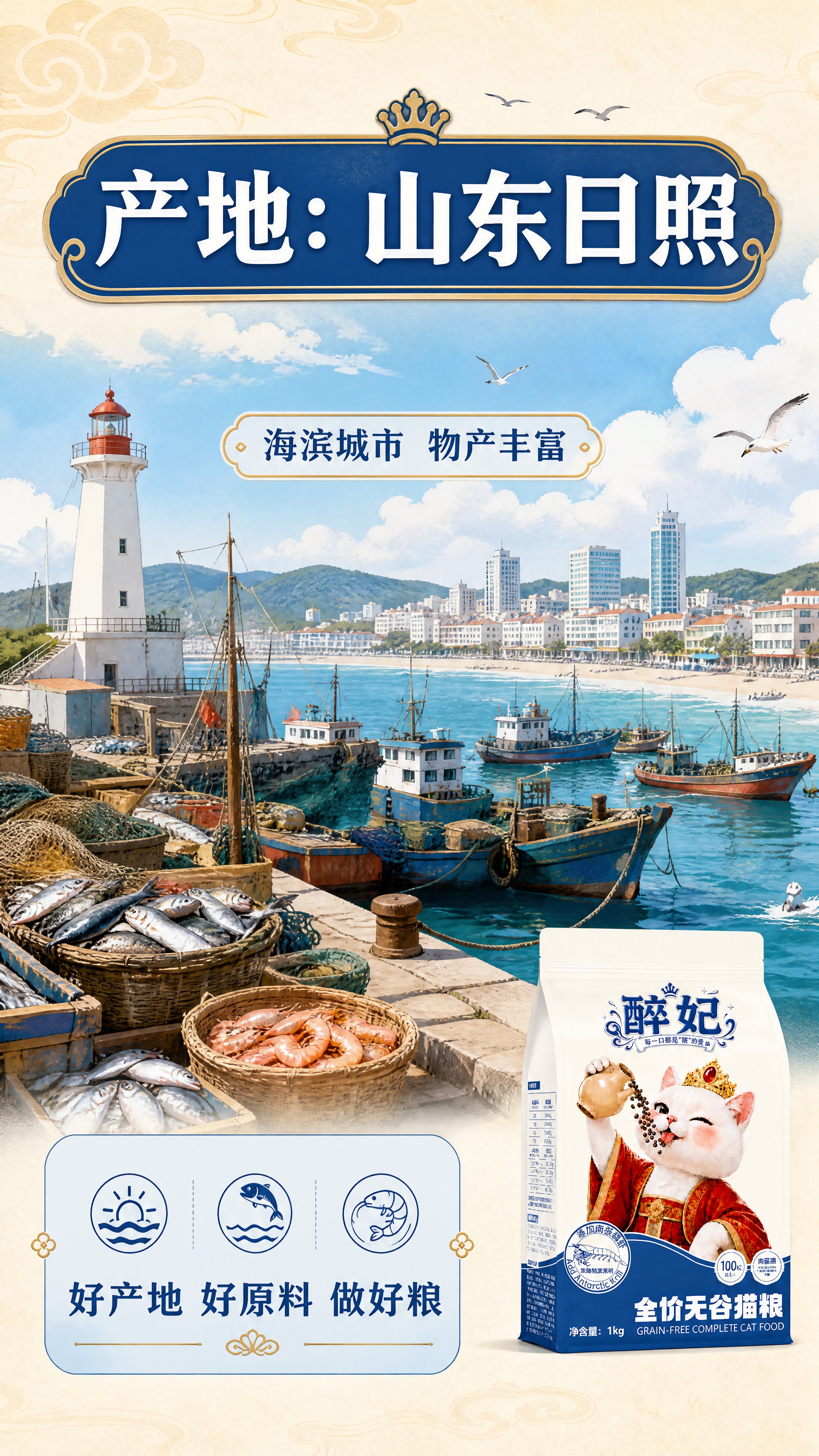[商品] 使用【图1】醉妃猫粮包装袋小尺寸露出于右下角，占画面… - 图片创意预览