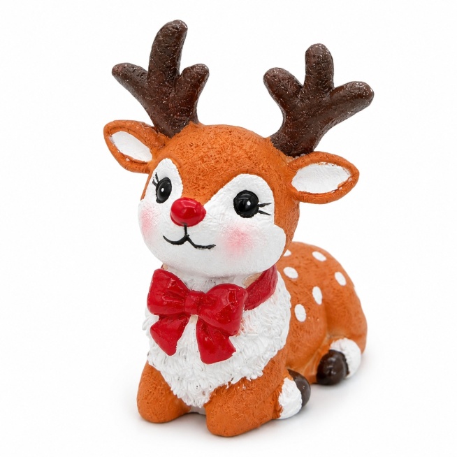 [Main Image 1] Christmas reclining deer figurine product display
[Atmosphere Style] Clean and profes预览效果
