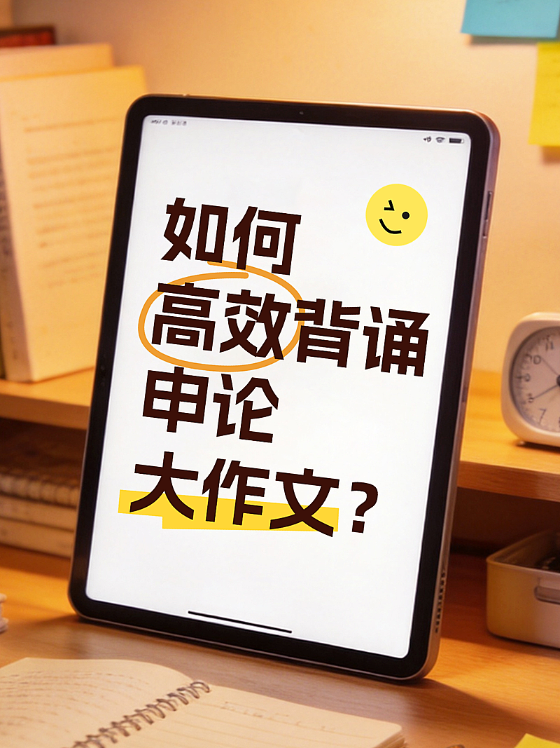 如何高效背诵申论大作文经验分享实景感吸睛大字小红书封面