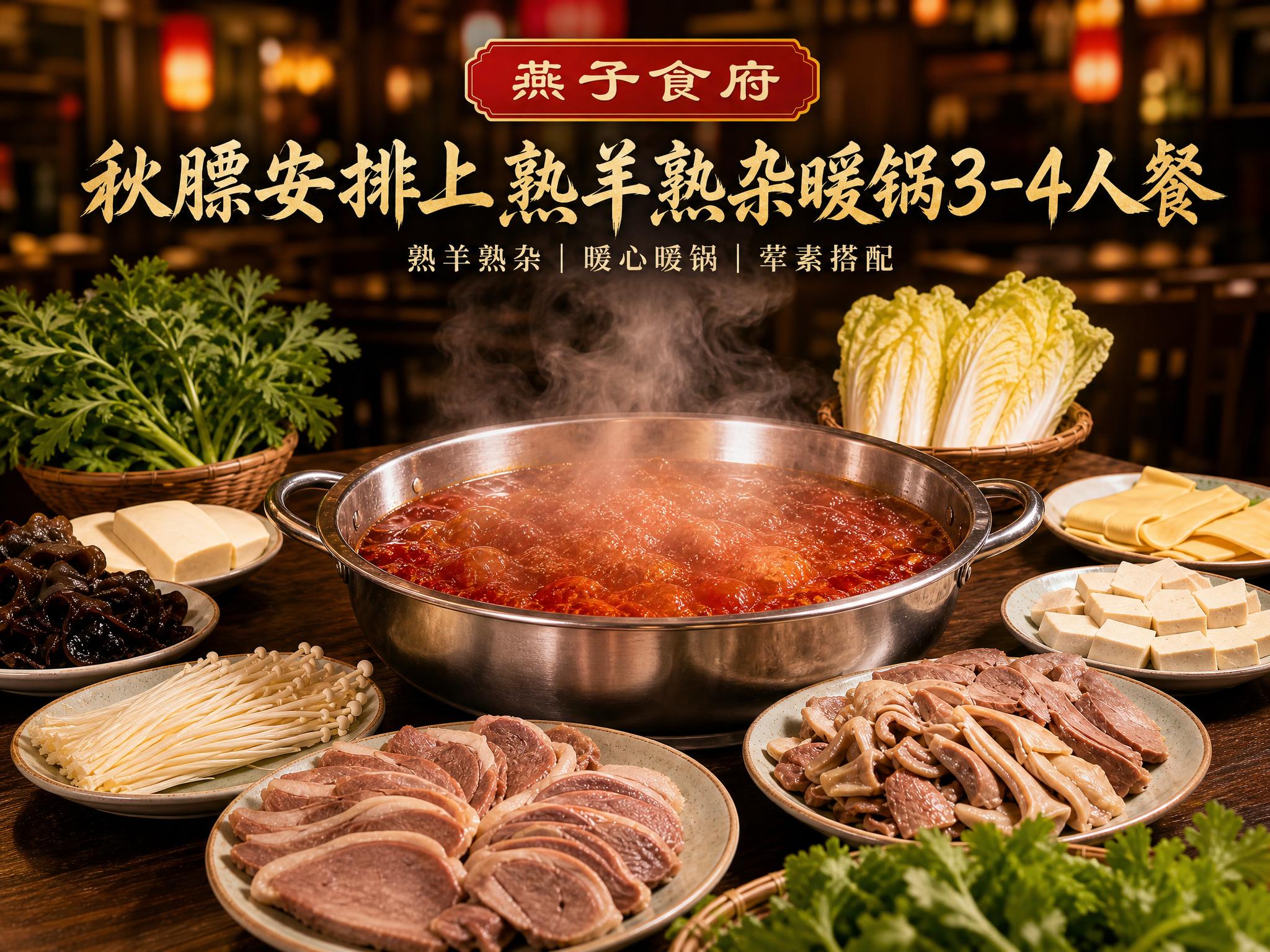 基于这张美食商品头图修改：1) 把画面中央的铜制暖锅替换成不锈… - 图片创意预览