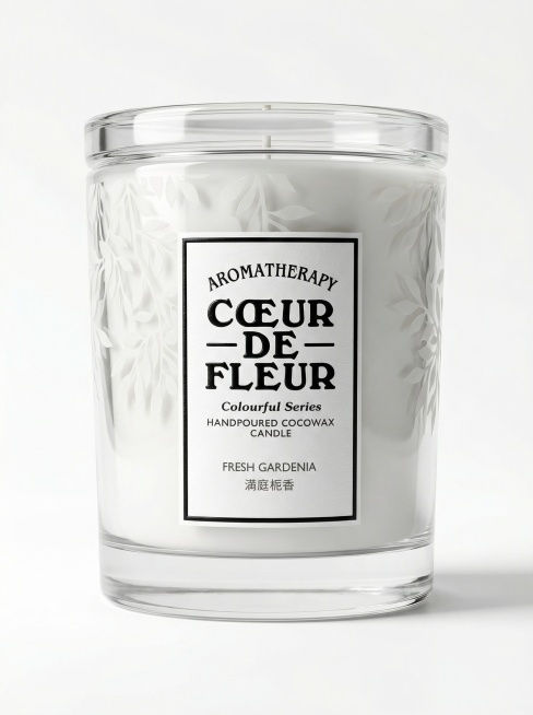 将图中的香薰产品放在白色的背景上，并进行商业级精修，去除瑕疵、划痕，光影立体感强烈，但是保留瓶体的花纹，材质明暗关系强烈，提升整体质感和高级感，整体亮度提高。预览效果
