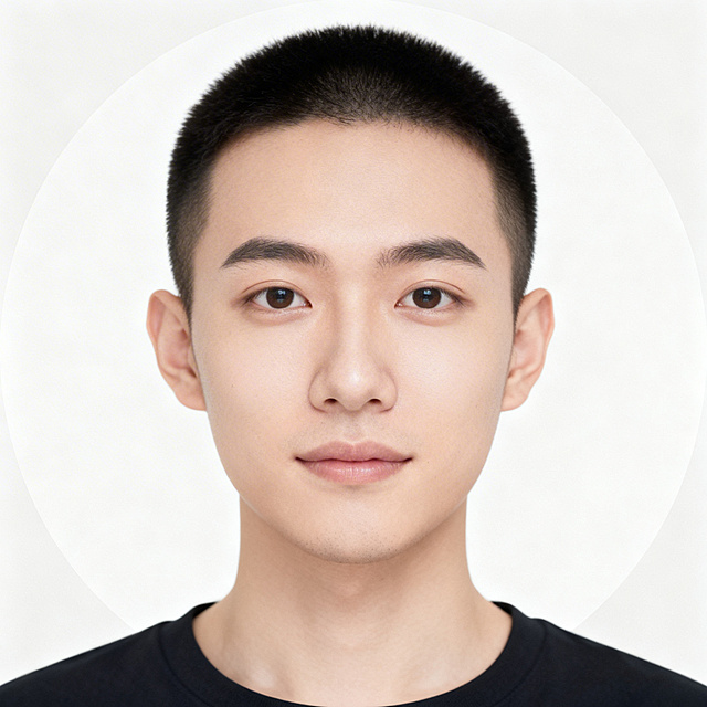 制作一个圆形头像，画面简洁干净，适合作为社交账号使用