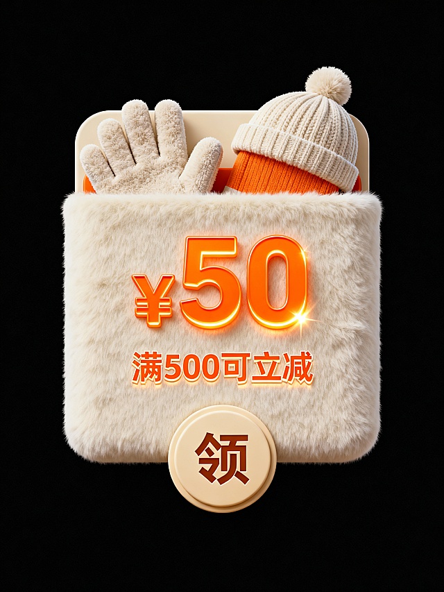 毛绒创意弹窗·双12·3d弹窗·电商