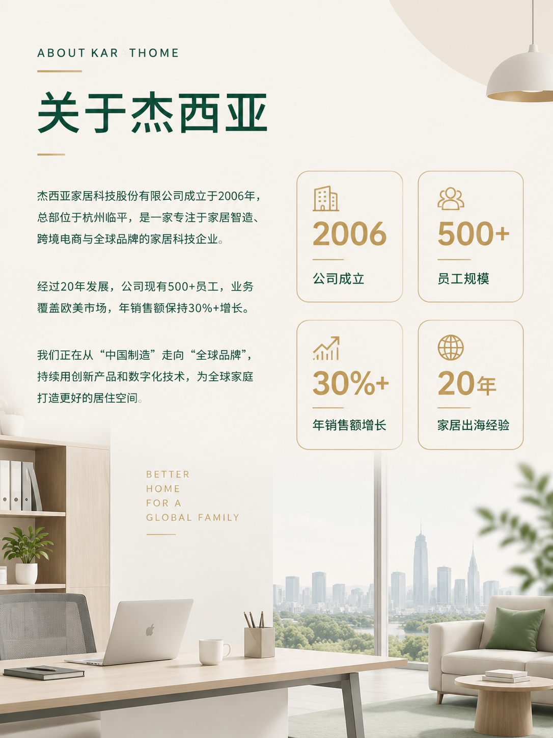 设计一张竖版 3:4 企业校园招聘二折页内页“关于我们”，风格… - 图片创意预览