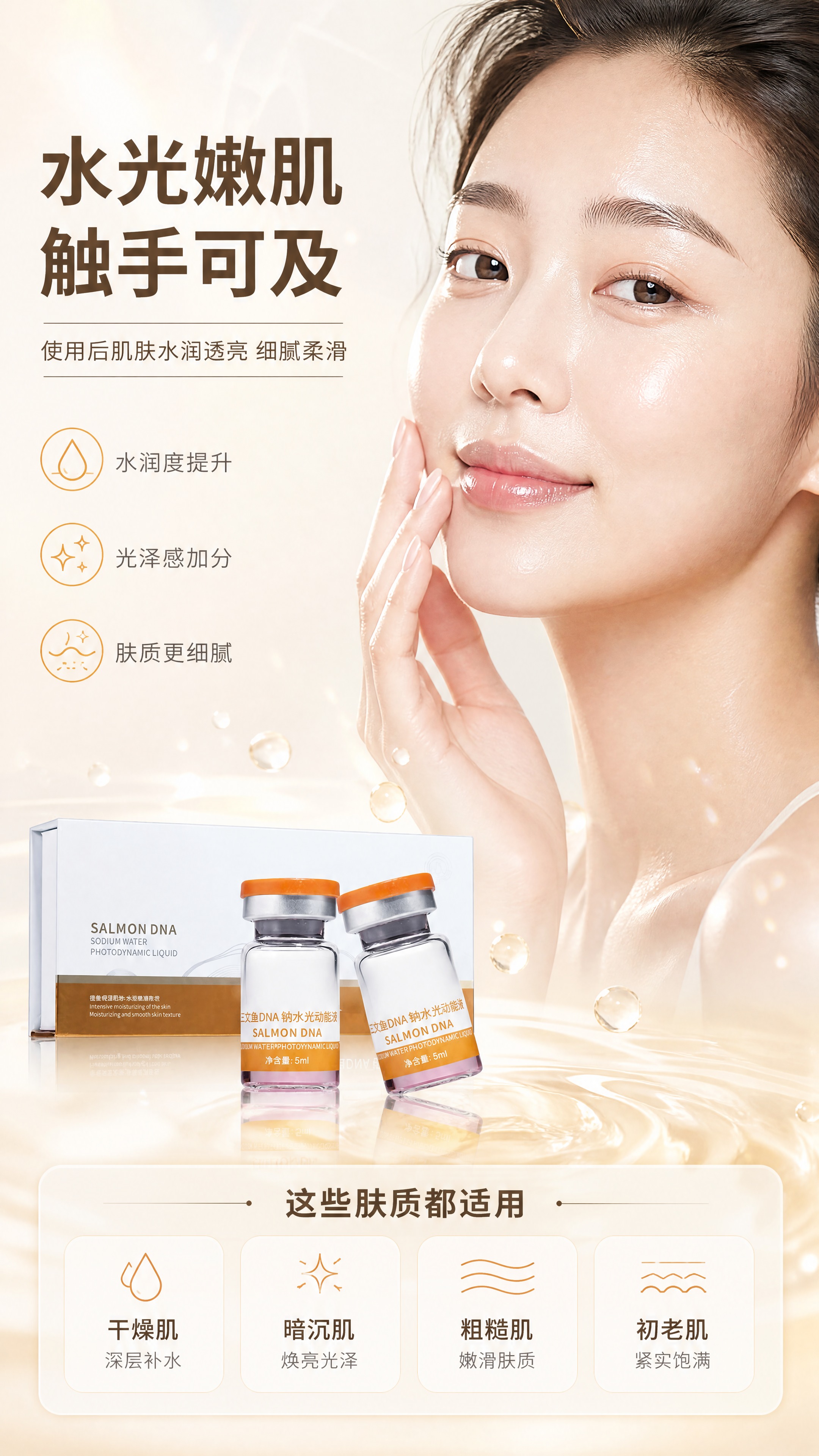 [商品] 使用【图1】三文鱼DNA钠水光动能液产品图；保留外盒… - 图片创意预览