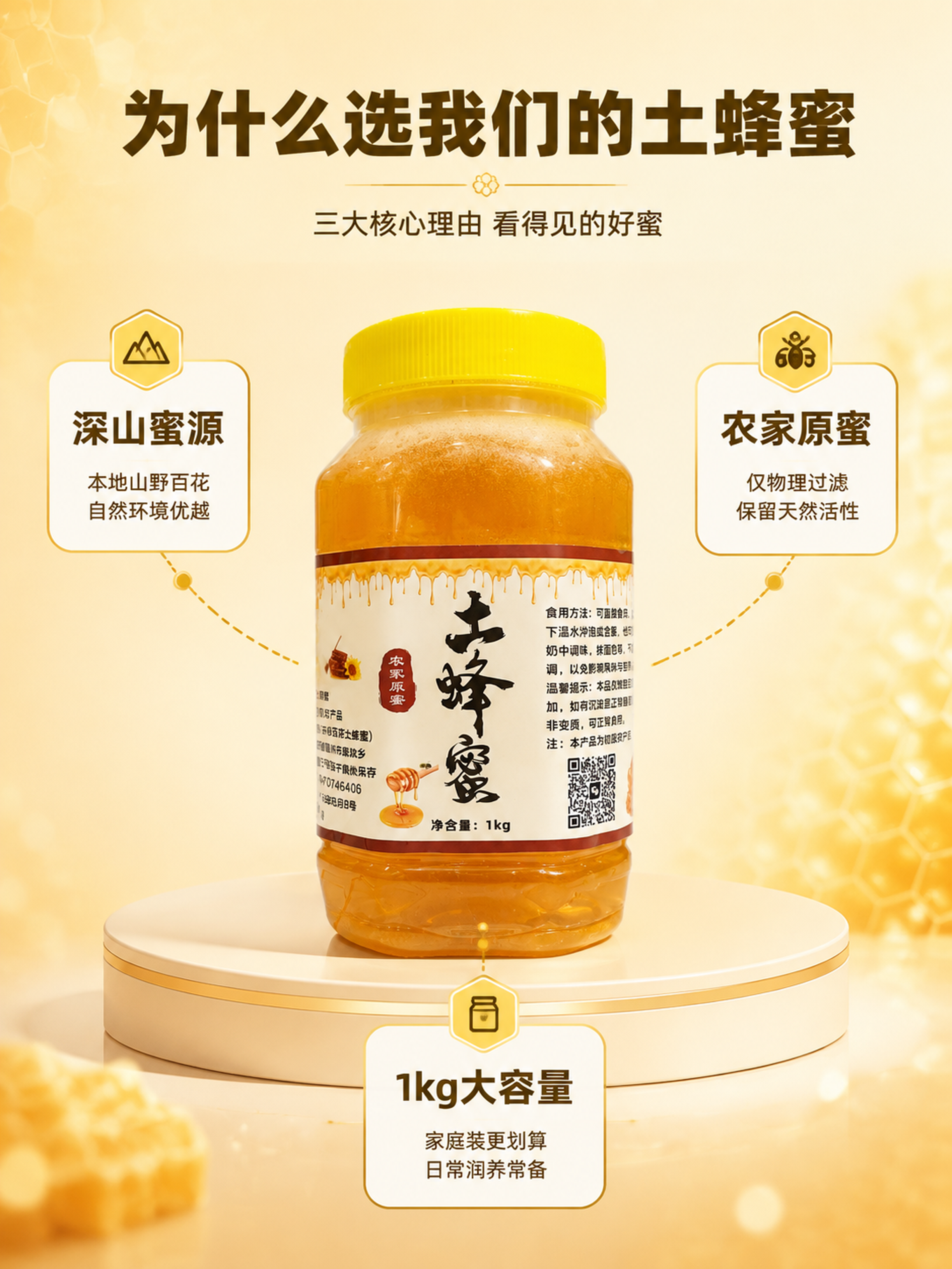 [第4张] 详情页卖点拆解-三大核心理由中心引线型。本张使用【… - 图片创意预览