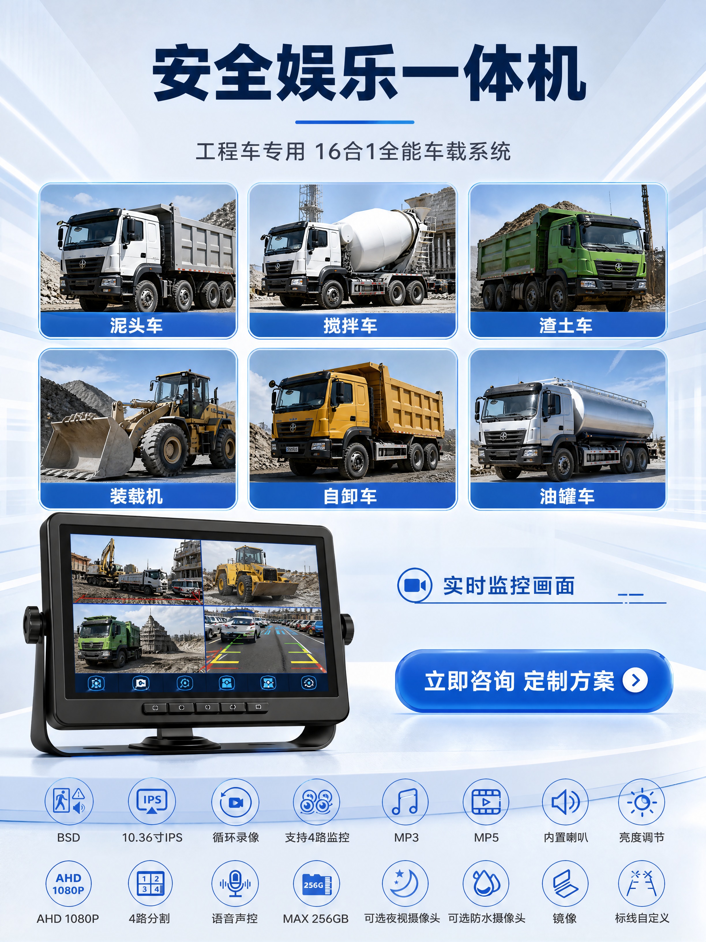 [商品] 使用【图1】车载安全娱乐一体机的16项功能卖点作内容… - 图片创意预览