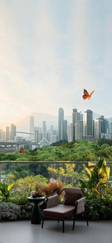 修改涂抹部分，可以更换成兰州城市风景预览效果