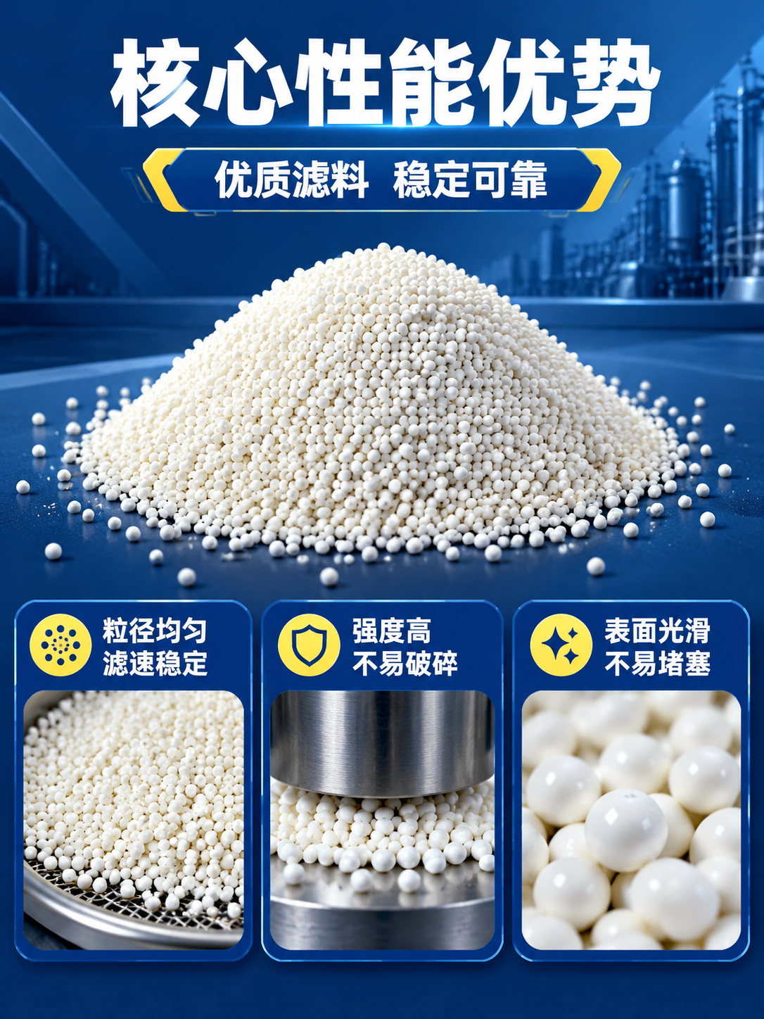 [商品] 使用【图1】稀土瓷砂白色颗粒产品；保留产品白色球形颗… - 图片创意预览