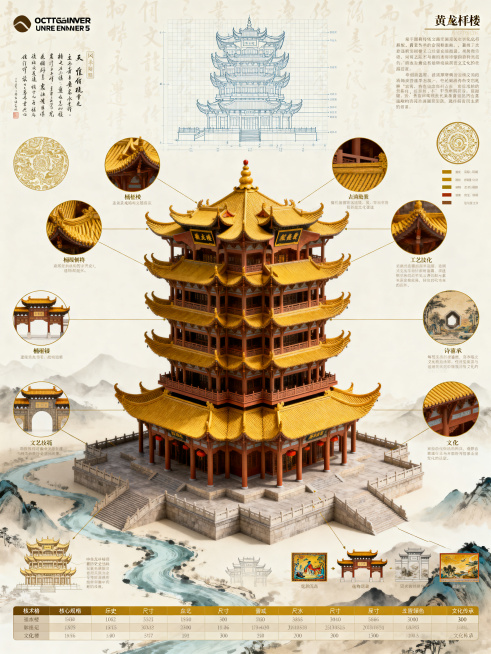 Massive encyclopedic infographic poster, a grand cultural inheritance information visualization of Y预览效果