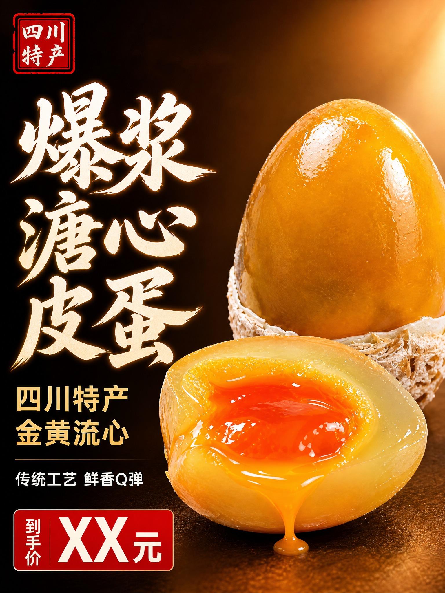 [主图-1] 抖音电商首图点击率款，四川溏心黄心皮蛋，左文右图… - 图片创意预览