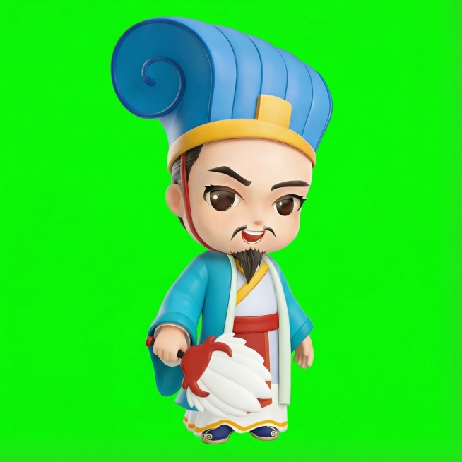 根据图中3D卡通人物，给我生成16个不同的动作，要求不改变主体形象和比例预览效果