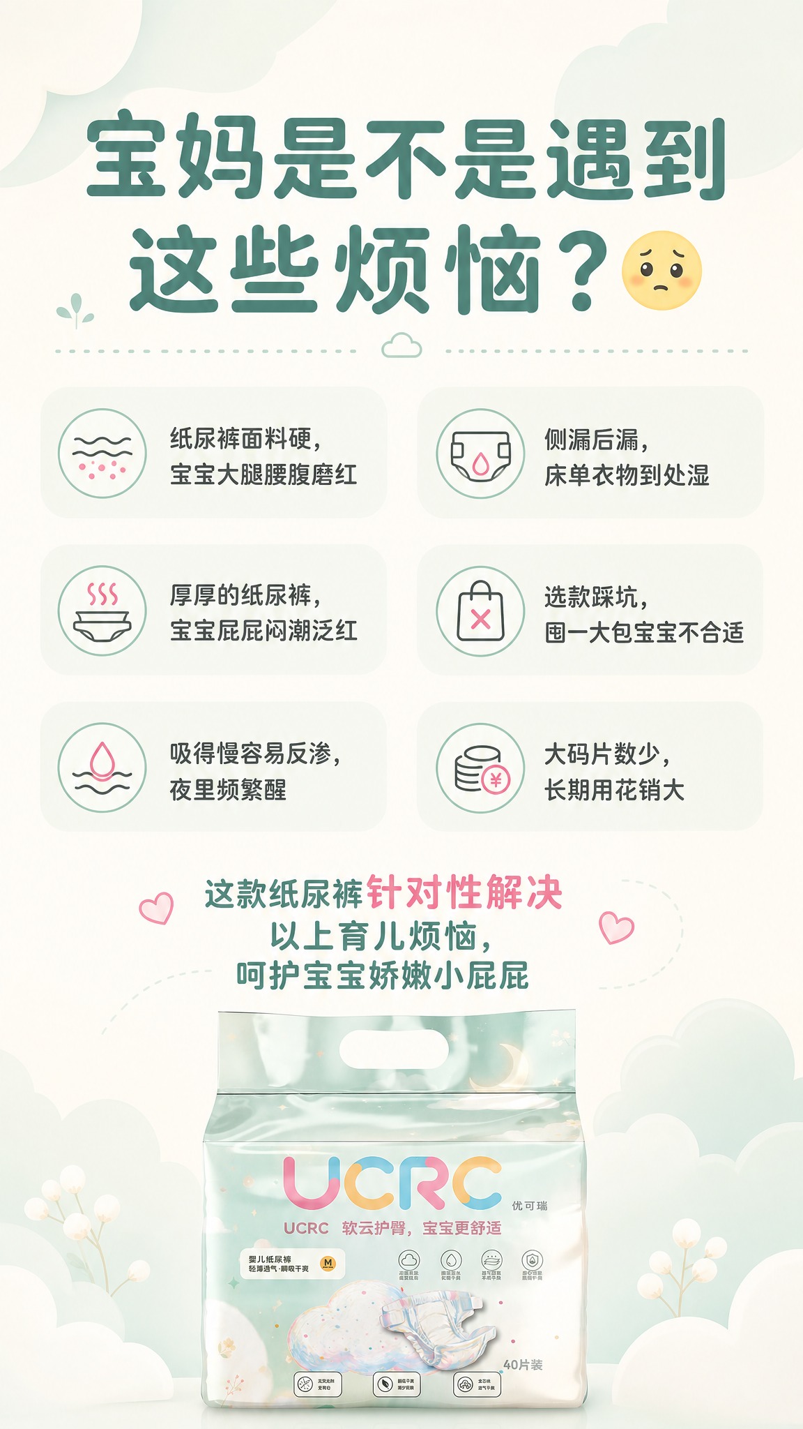 [商品] 使用【图1】UCRC优可瑞婴儿纸尿裤外包装小图作为页… - 图片创意预览