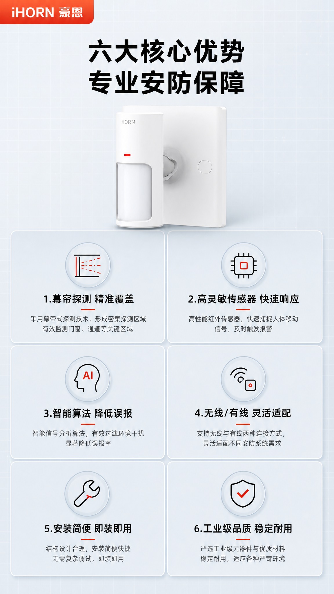 [商品] 使用【图1】左侧幕帘红外探测器与右侧安装底座；严格保… - 图片创意预览