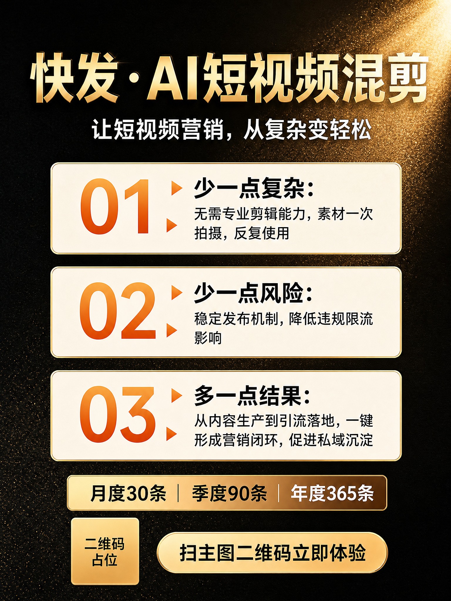 基于参考图的黑金风格和整体版式重新生成海报，保持原有的布局结构… - 图片创意预览