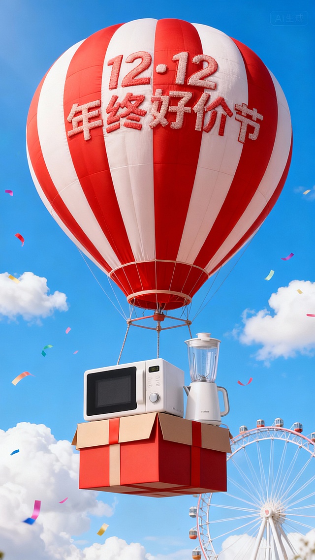 双12毛绒气球创意商品图