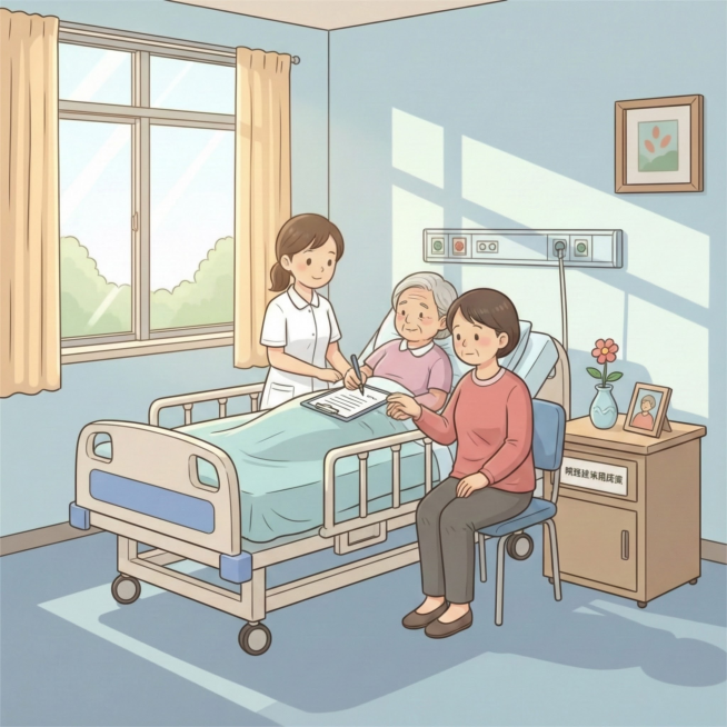 病人在病床上签署同意书预览效果