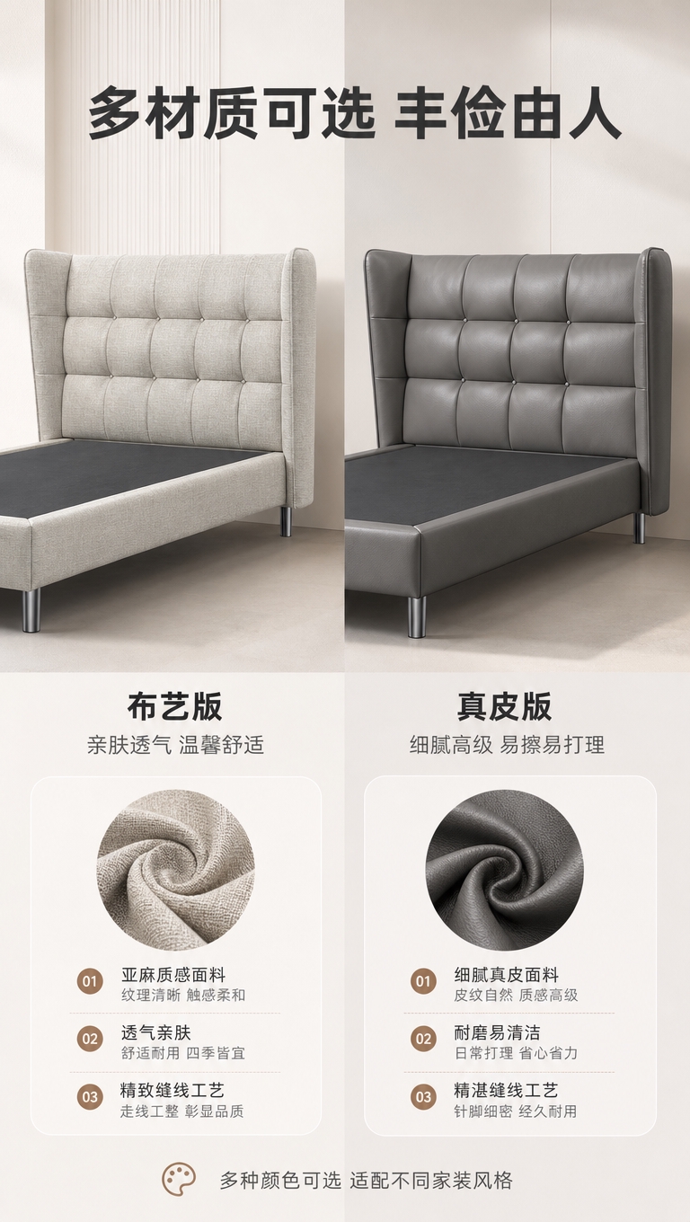 [商品] 使用【图1】M2527肌肉床；保留浅灰色分段饱满床头… - 图片创意预览