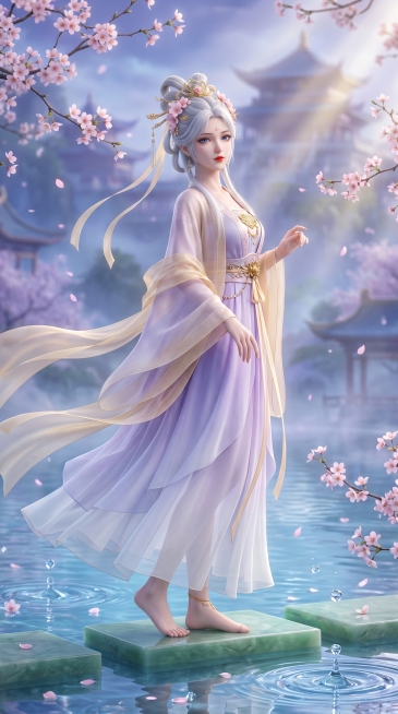 生成仙侠少女CG图预览效果