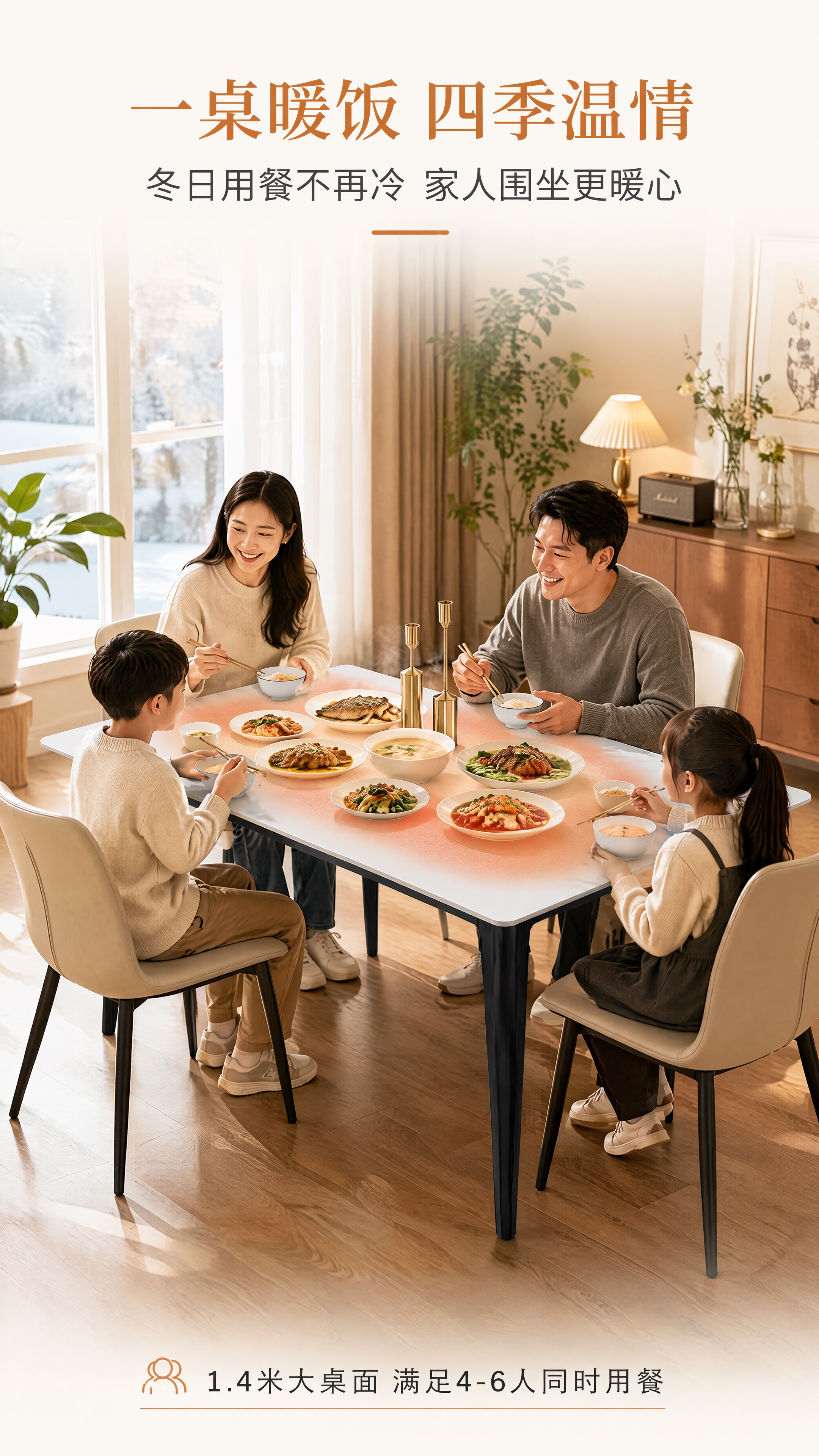 [第5张] 使用场景页-家庭用餐真人互动场景。本张使用【图1】… - 图片创意预览