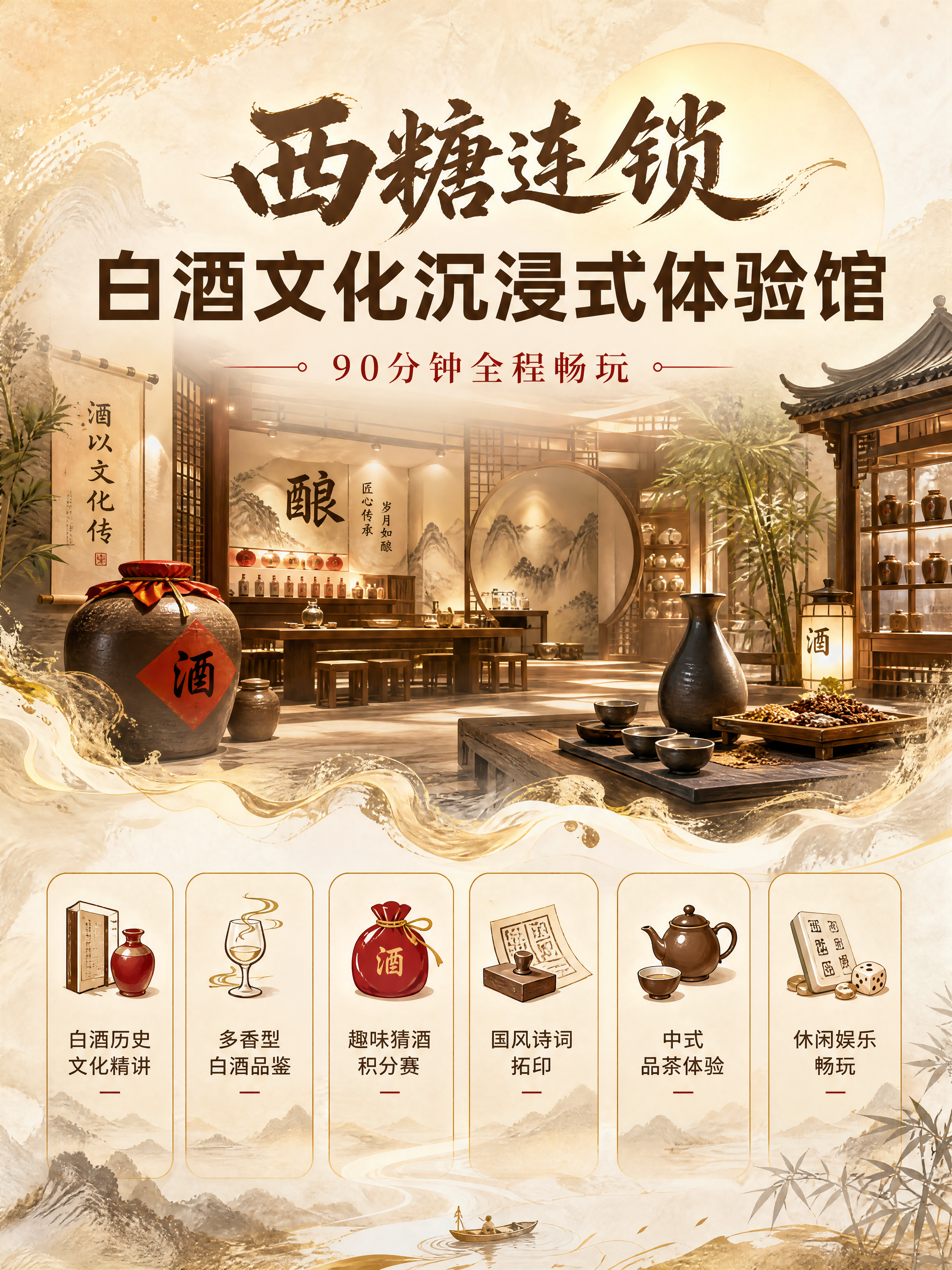 [商品] 西糖连锁白酒文化沉浸式体验馆，到店体验服务，无实物商… - 图片创意预览