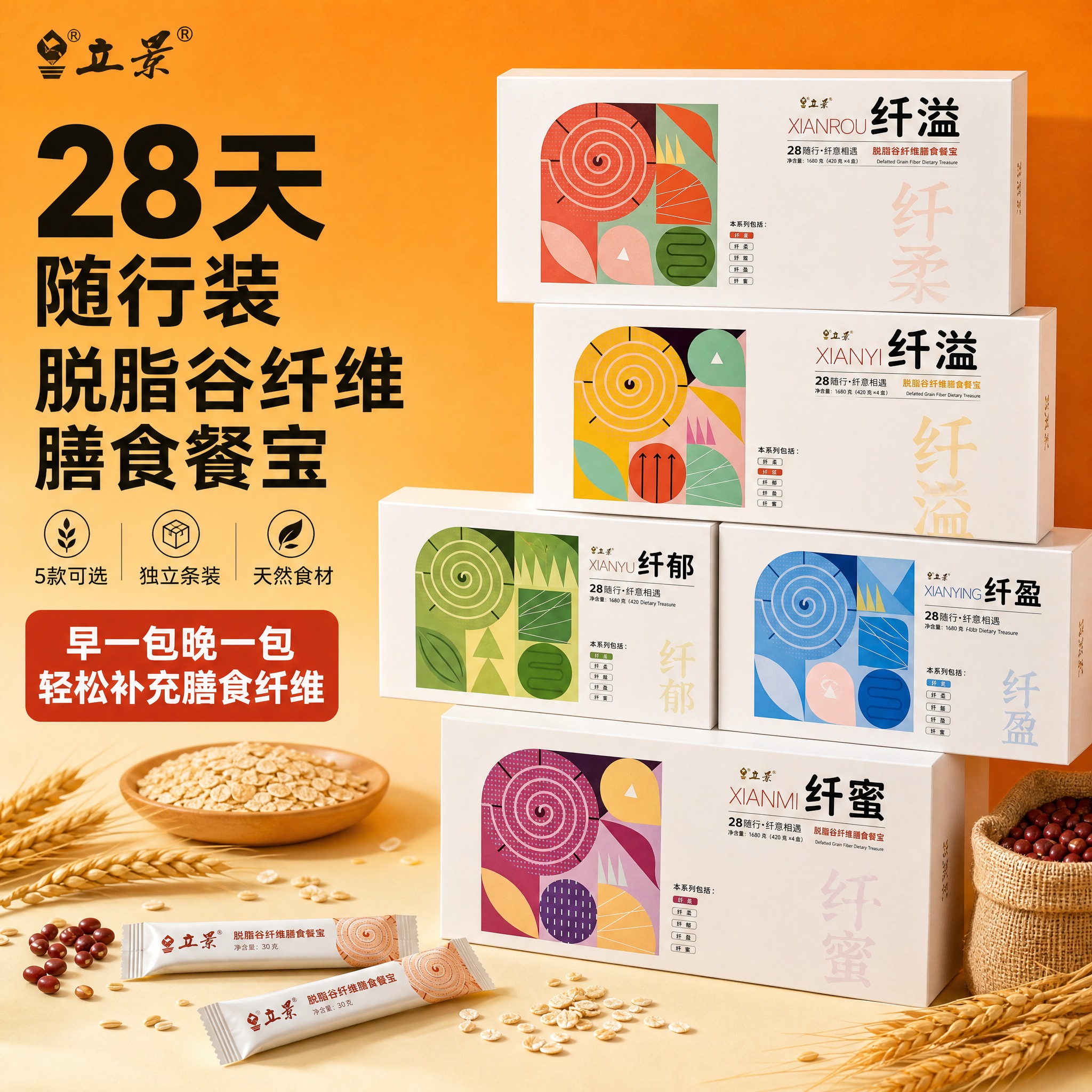 [主图-1] 首图点击率，展示立景脱脂谷纤维膳食餐宝5款全家福… - 图片创意预览