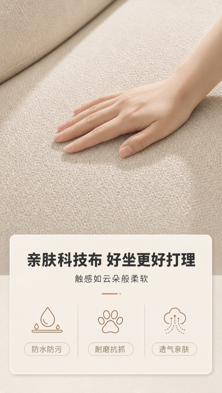 [商品] 使用【图1】奶油白色弧形休闲沙发；保留米白布艺材质、… - 图片创意预览