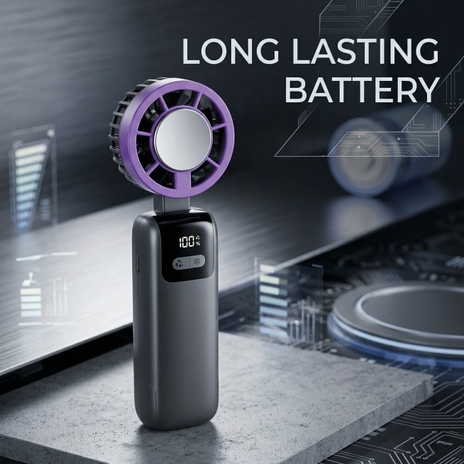 Portable handheld semiconductor ice cooling fan, keep product shape and details completely unchanged预览效果
