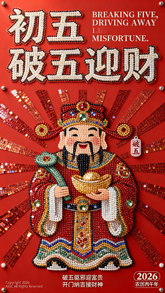 闪亮奢华的珠绣2026初五