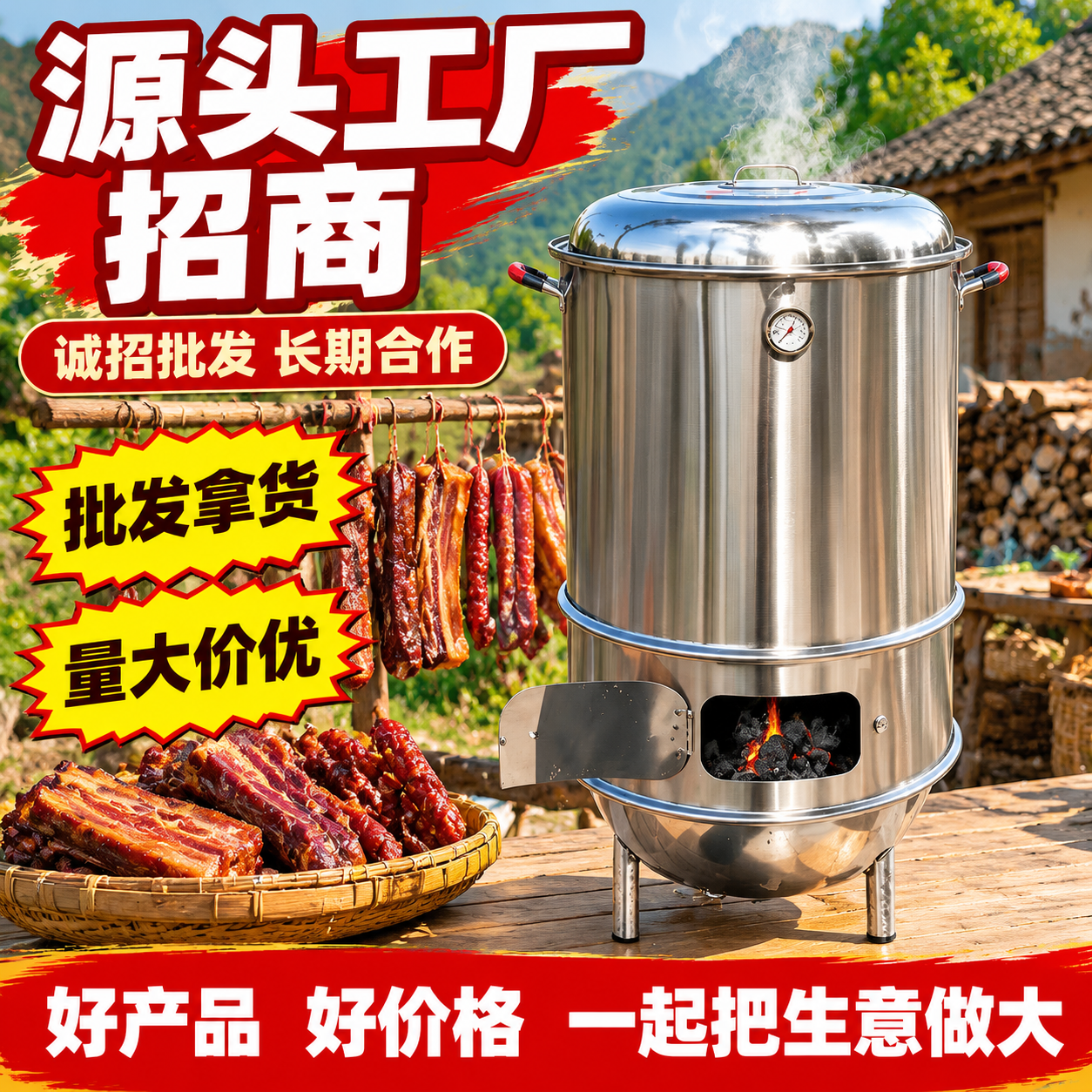 [主图-2] 源头工厂招商主图：面向中间商/批发客户，突出源头… - 图片创意预览