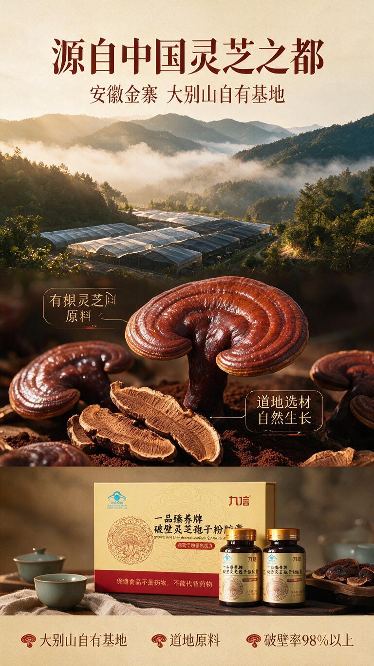 [商品] 使用【图6】一品臻养牌破壁灵芝孢子粉胶囊（礼盒+双瓶… - 图片创意预览
