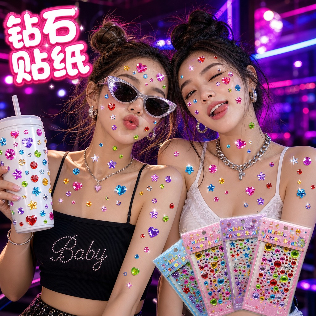 第2款 夜店闪光灯辣妹造型 1:1 正方形商品主图，美式夜店甜… - 图片创意预览
