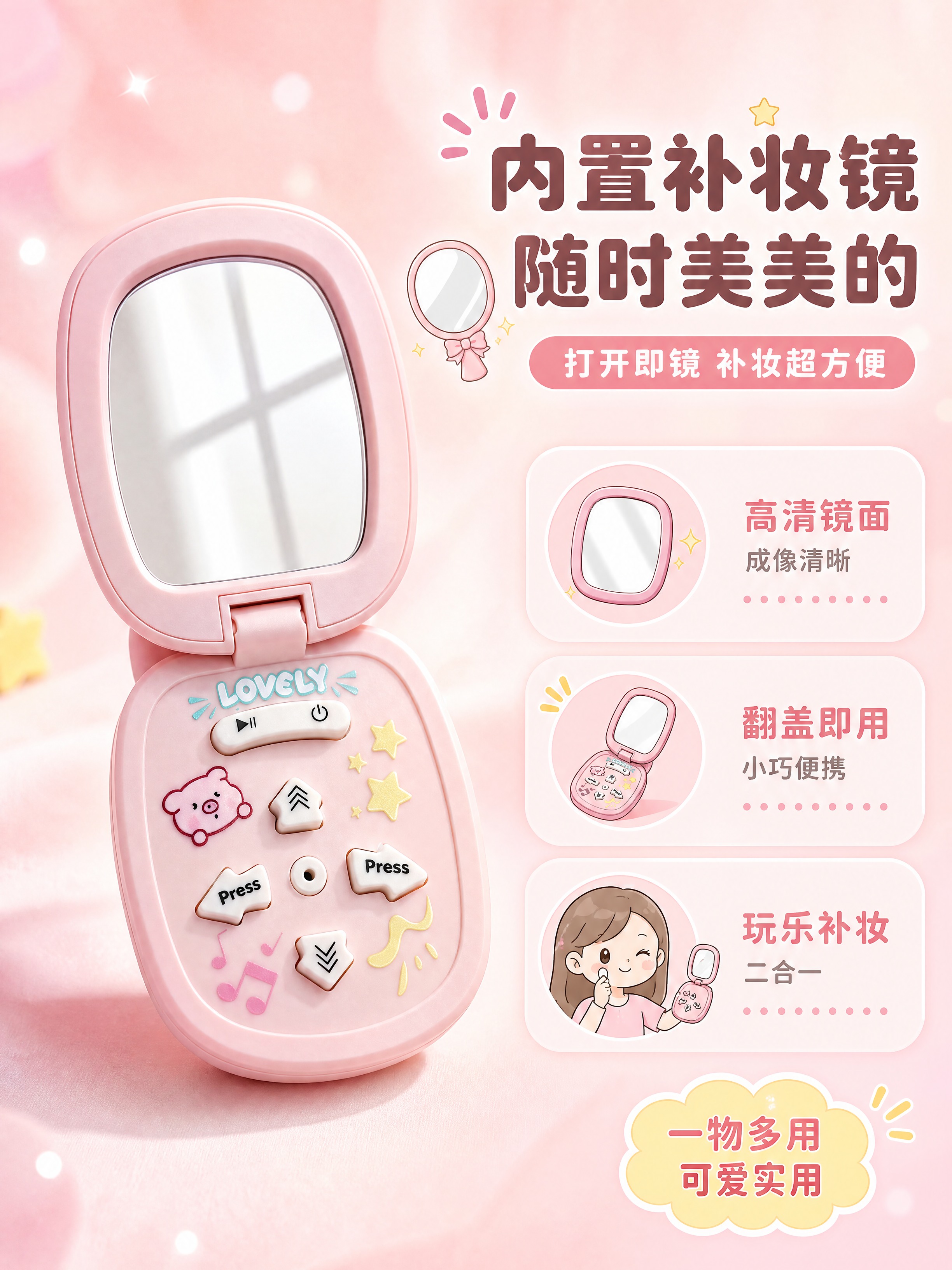 [商品] 使用【图1】【图3】粉色小猪款卡通手机跳舞机挂饰；保… - 图片创意预览