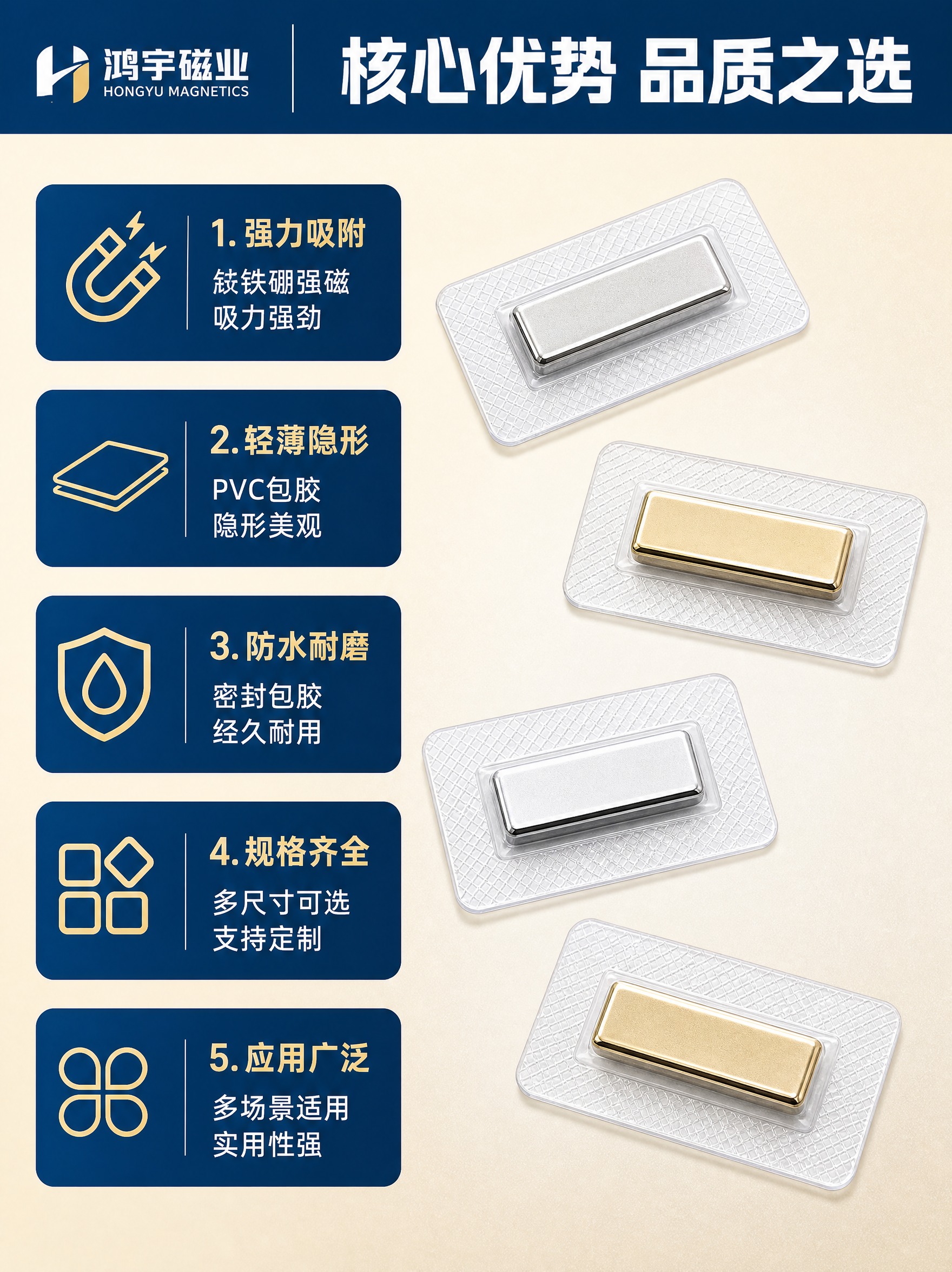 [商品] 使用【图4】【图5】长方形PVC单面磁产品；保留透明… - 图片创意预览