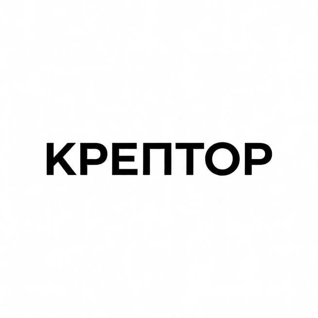 纯白色背景，上面清晰显示字母 "КРЕПТОР"预览效果