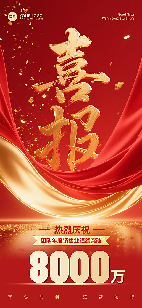 红色业绩喜报